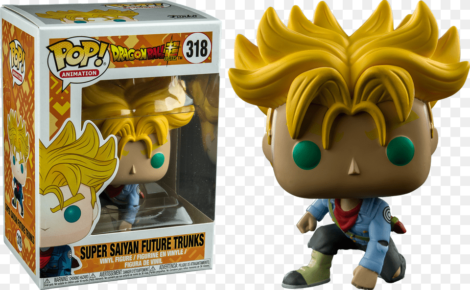 Dragon Ball Super Future Trunks Pop, Figurine, Baby, Person, Toy Free Png