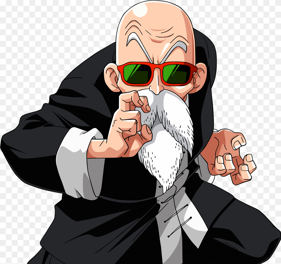 Dragon Ball Super Goku And Kale U6 Vs Jiren Company Master Roshi No Sunglasses, Accessories, Person, Hand, Finger Free Png