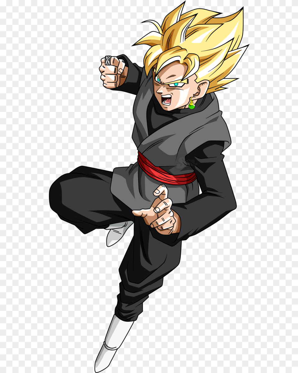 Dragon Ball Super Goku Black Ssj Rose 1, Book, Comics, Publication, Person Free Transparent Png