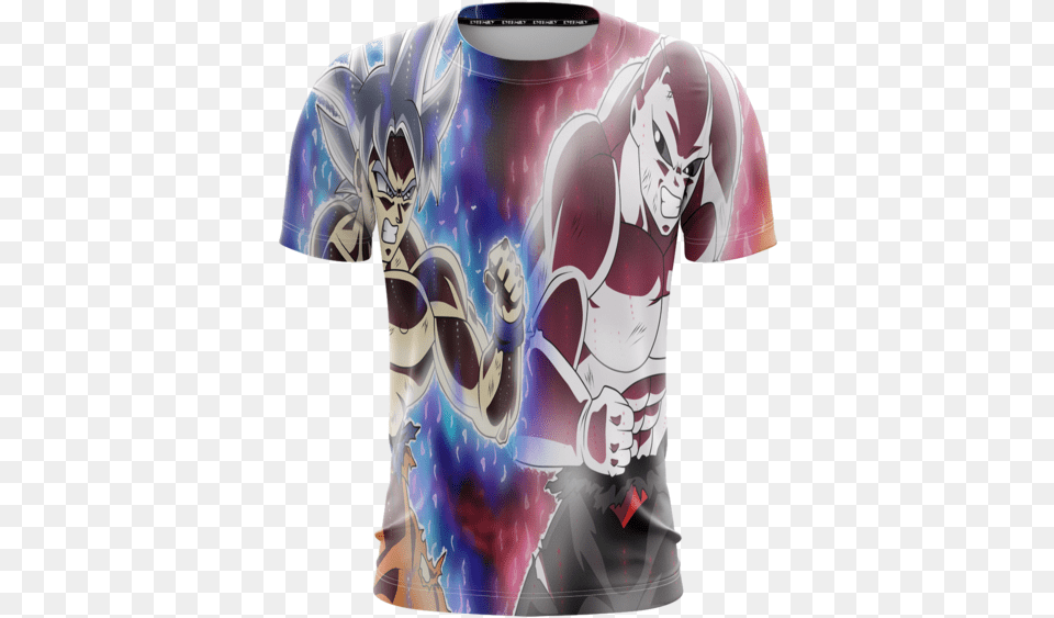 Dragon Ball Super Goku Vs Jiren Fierce Battle Full Print T Goku, Clothing, Shirt, T-shirt, Can Png Image