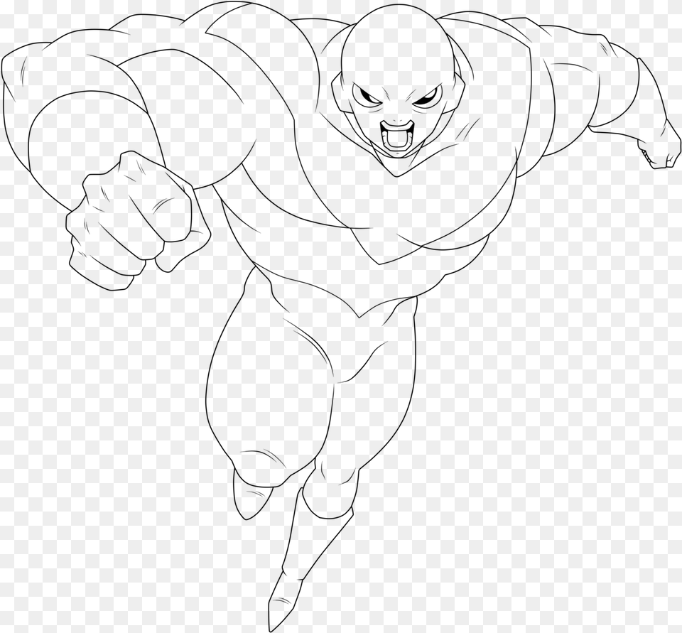 Dragon Ball Super Jiren Coloring Pages, Gray, Lighting Free Png