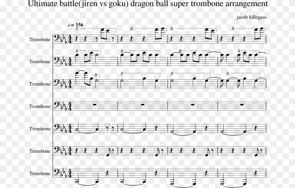 Dragon Ball Super Ultimate Battle Sheet Music, Gray Png