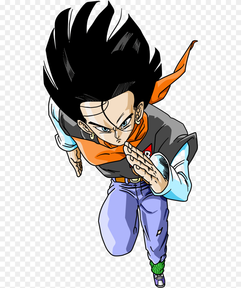 Dragon Ball Z Android 17 Transparent Cartoons Android 17 Transparent, Book, Comics, Publication, Person Free Png