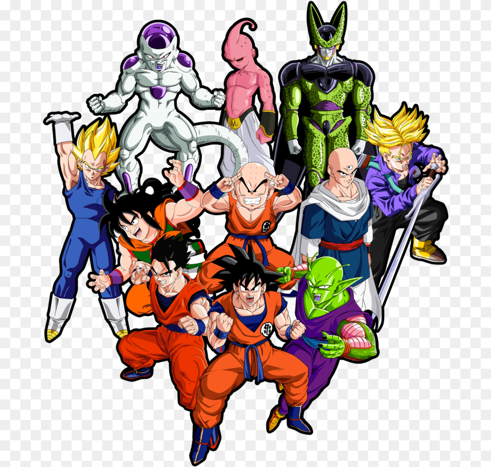 Dragon Ball Z Characters Dragon Ball Z White Hoodie, Publication, Book, Comics, Adult Png Image