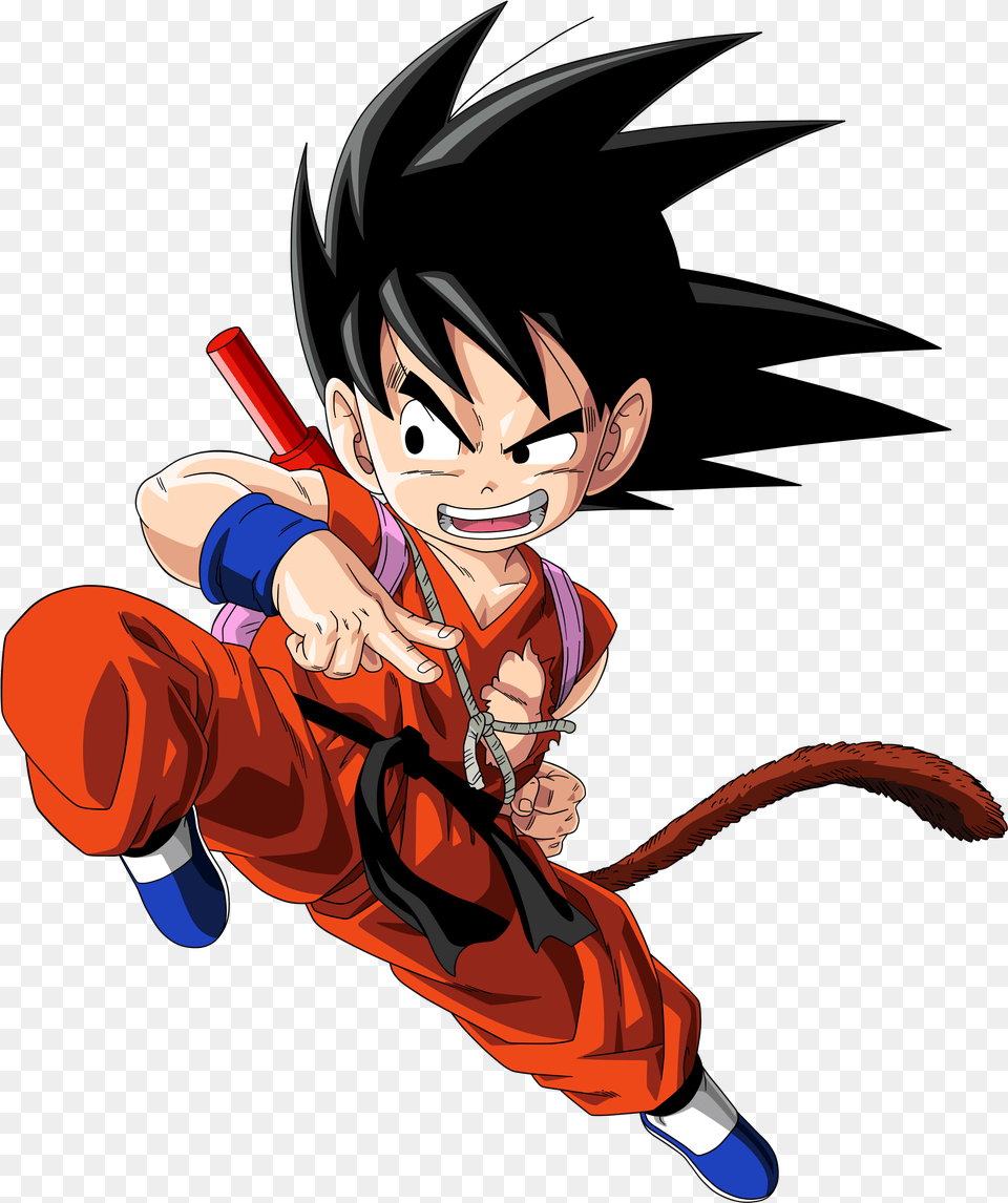 Dragon Ball Z Clipart Transparent Son Goku With Tail Dragon Ball Origins 2 Ds, Book, Comics, Publication, Person Png