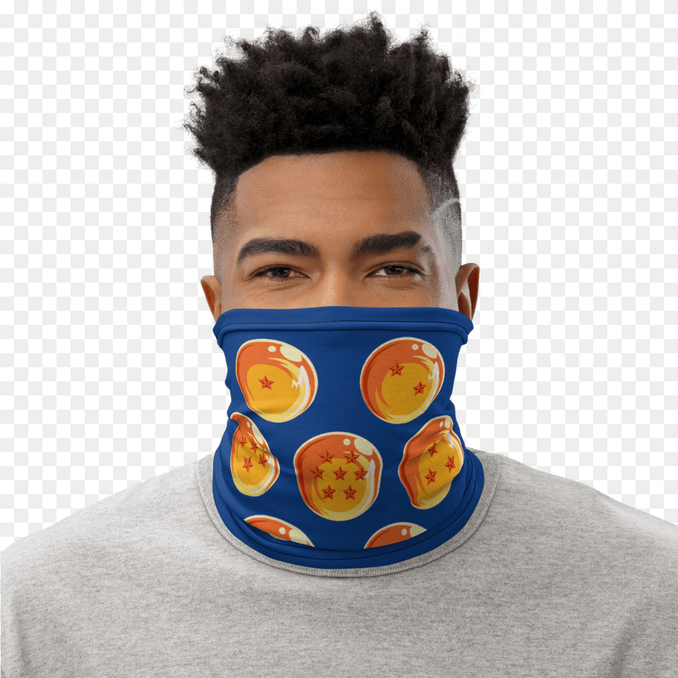 Dragon Ball Z Earth Balls Blue Face Covering Neck Neck Gaiter Camo, Person, Head, Body Part, Male Png