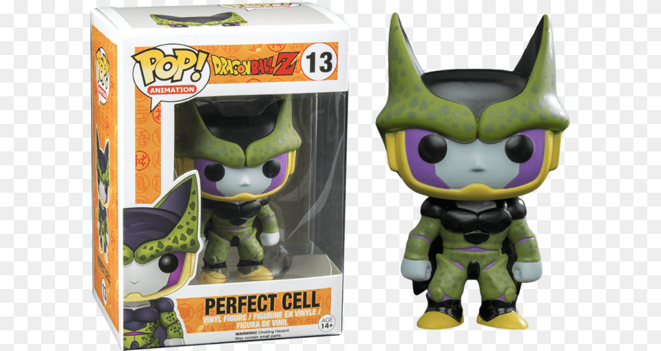 Dragon Ball Z Final Form Cell Pop Vinyl Figure Funko Cell Dragon Ball, Plush, Toy, Baby, Person Png Image