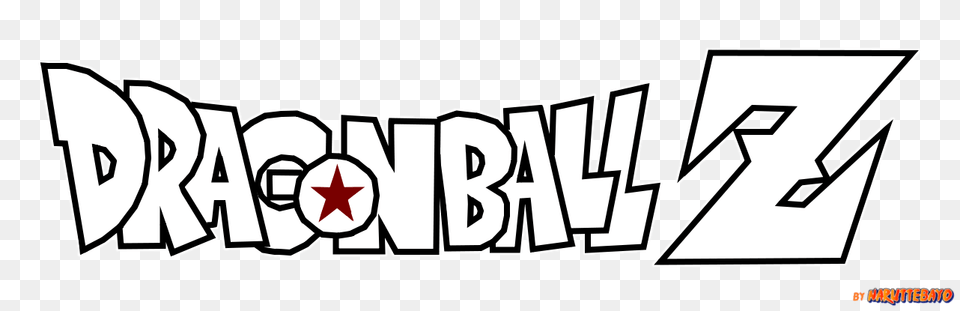 Dragon Ball Z Logo Lineart, Text, Symbol Free Png Download
