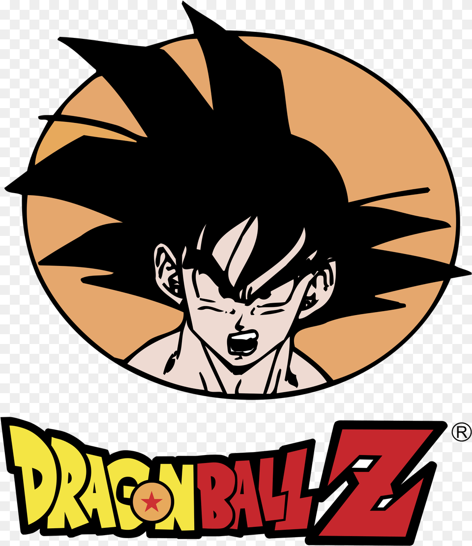 Dragon Ball Z Logo Dragon Ball Z Logo With Goku, Book, Comics, Publication, Face Free Transparent Png