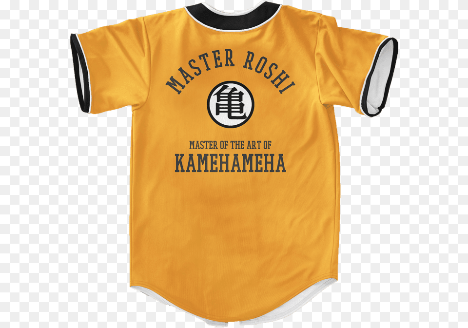 Dragon Ball Z Master Roshi Punch Turtle Kanji Baseball Jersey Jersey, Clothing, Shirt, T-shirt Png