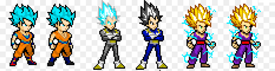 Dragon Ball Z Sprites Dbz Pixel Characters, Book, Clothing, Comics, Costume Png