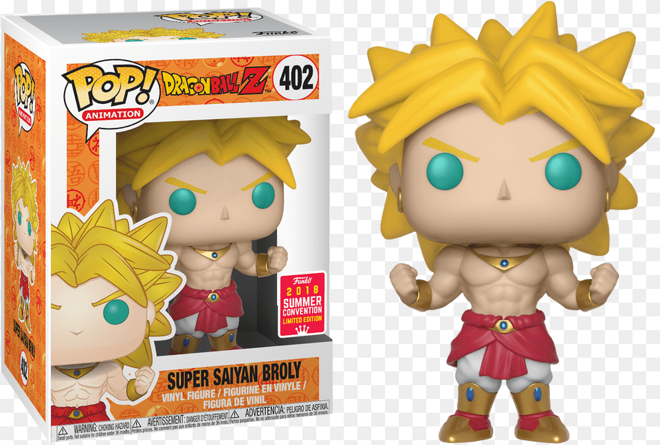 Dragon Ball Z Super Saiyan Broly Sdcc18 Pop Vinyl Figure Super Saiyan Broly Funko Pop, Baby, Person, Face, Head Png