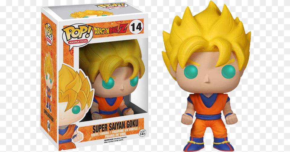 Dragon Ball Z Super Saiyan Goku Pop Vinyl Figure Popbot Dragon Ball Z Pop, Baby, Person, Toy, Face Png