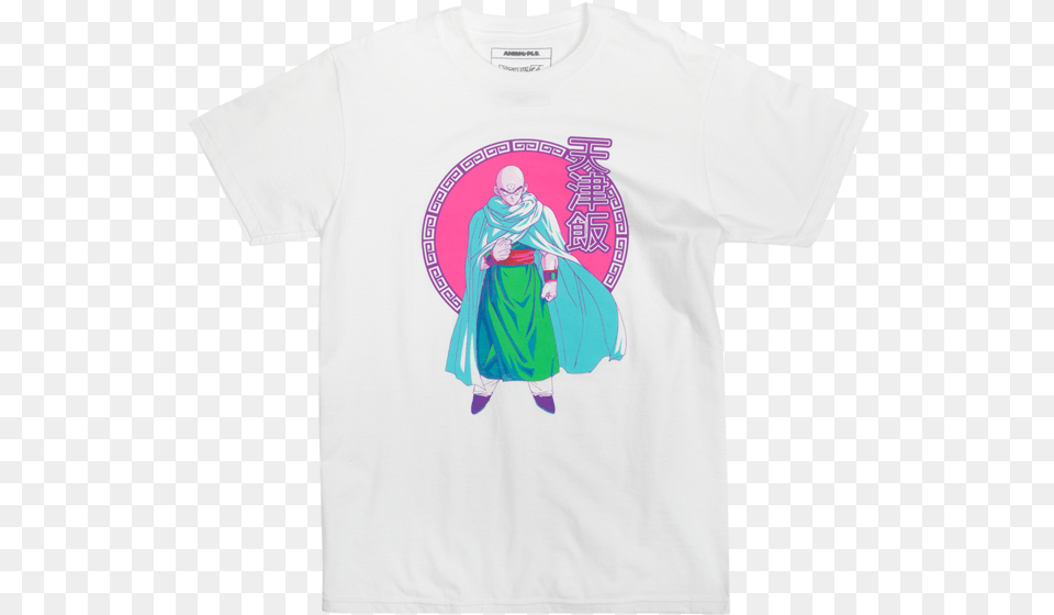 Dragon Ball Z Tien White Tee Active Shirt, Clothing, T-shirt, Adult, Female Free Png Download
