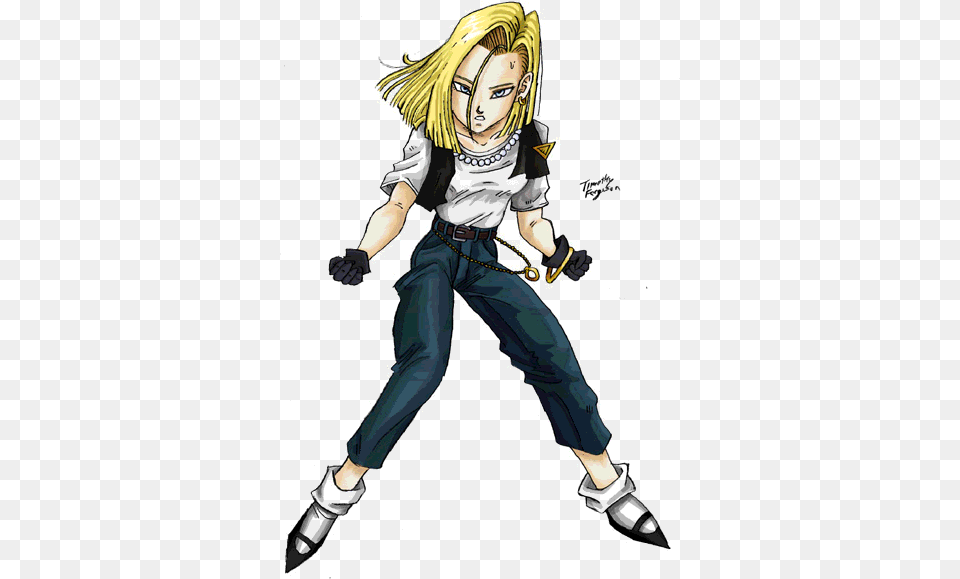 Dragon Ball Z Villains Dragon Ball Android 18 Gallery, Book, Comics, Person, Publication Png