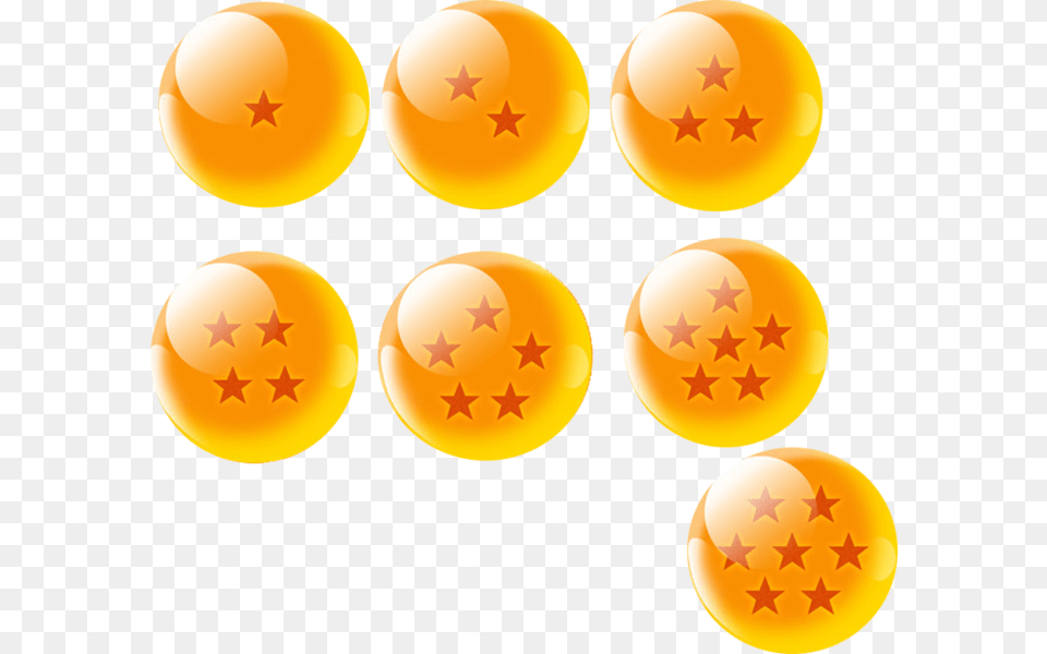 Dragon Balls Transparent Background Dragon Ball, Symbol, Star Symbol, Egg, Food Free Png