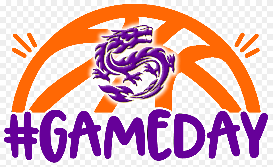 Dragon Basketball Basketball Game Day Clipart, Logo, Purple, Dynamite, Weapon Free Png