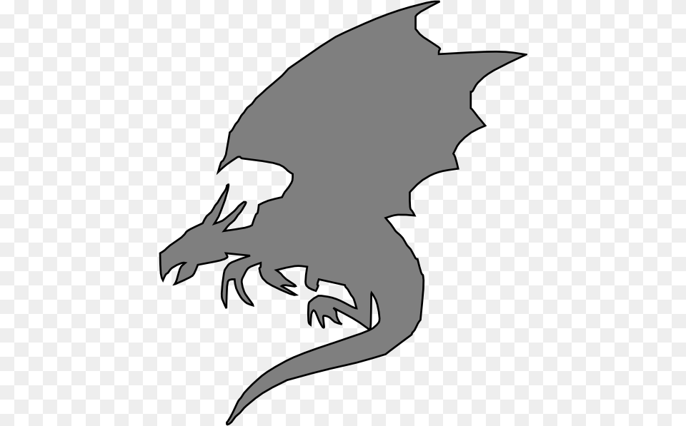 Dragon Black And Grey Clip Art For Web, Electronics, Hardware, Animal, Fish Free Png Download