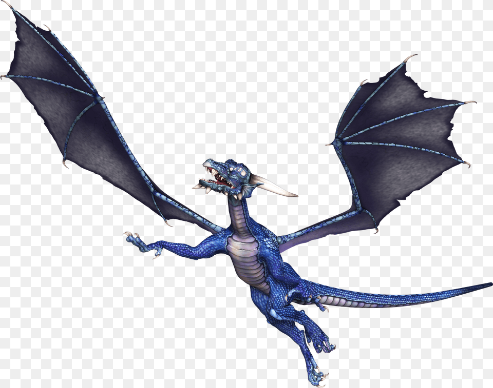 Dragon Blue Flying Dragon With No Background, Animal, Dinosaur, Reptile Free Transparent Png