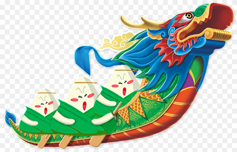 Dragon Boat Festival Painted Dragon Boat Material 2018, Cream, Dessert, Food, Ice Cream Png Image