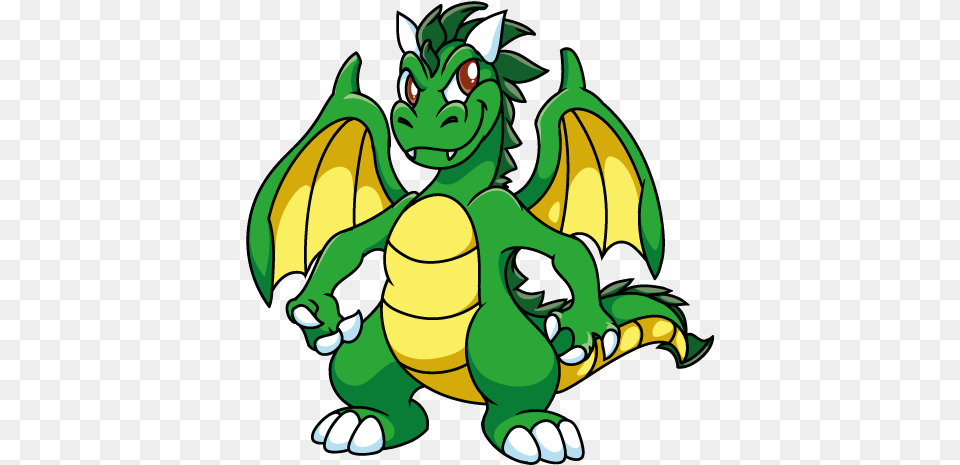 Dragon Cartoon Green And Yellow Dragon Free Png