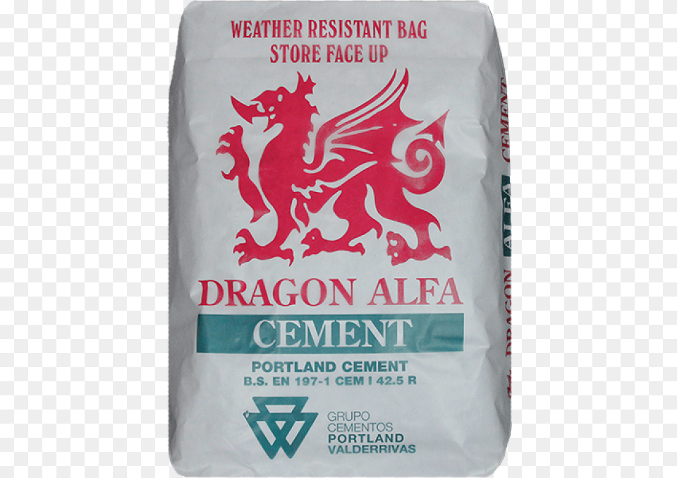 Dragon Cement 25kg Dragon Alfa White Cement, Powder, Flour, Food, Advertisement Png Image