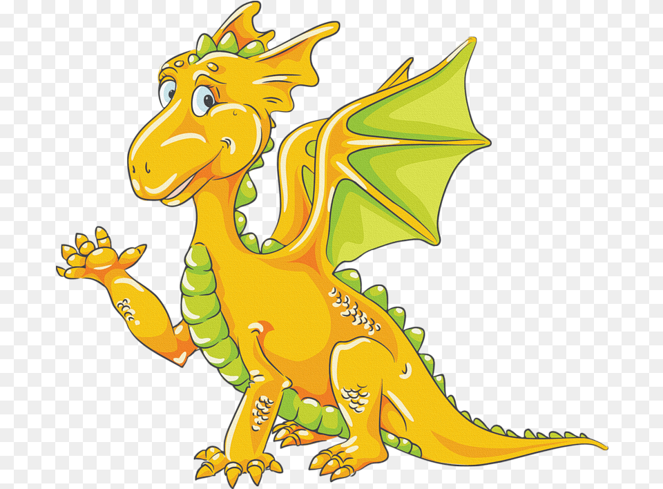 Dragon Clip Fairytale Picture Blue And Yellow Dragon, Animal, Dinosaur, Reptile Png