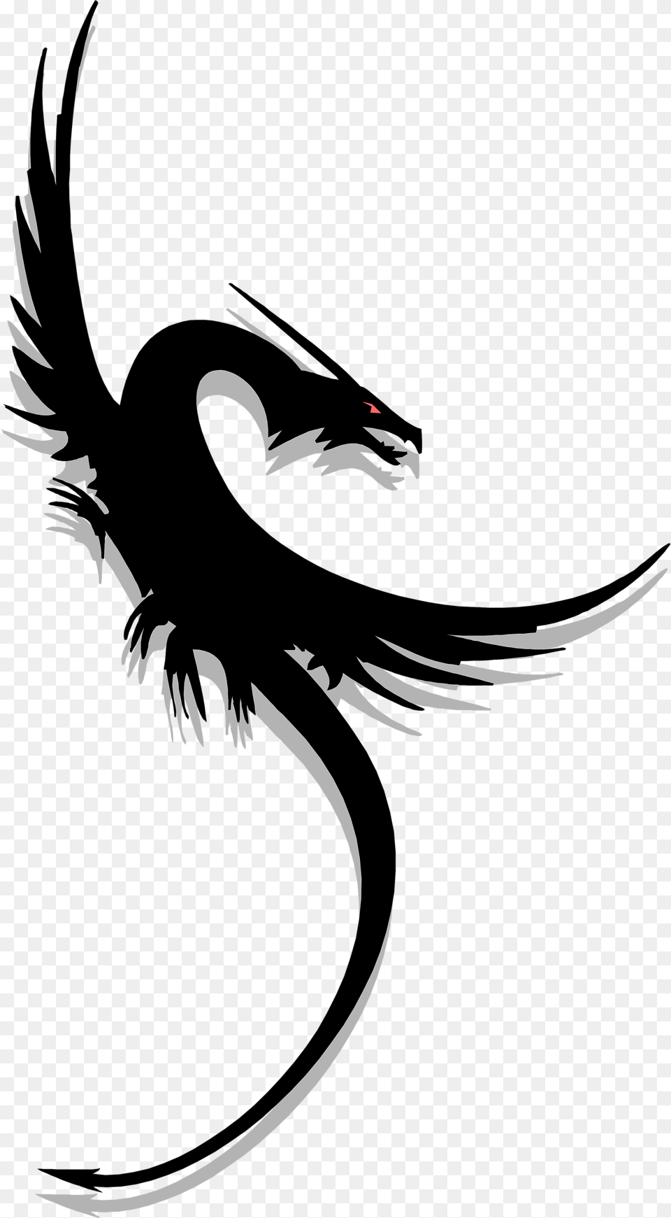 Dragon Clipart Silhouette Flying Dragon Silhouette, Animal, Bird Png
