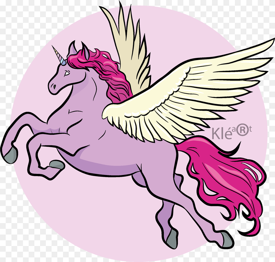 Dragon Clipart Unicorn Pink Fly Unicorn Download Flying Unicorn Clipart, Purple, Animal, Horse, Mammal Free Png