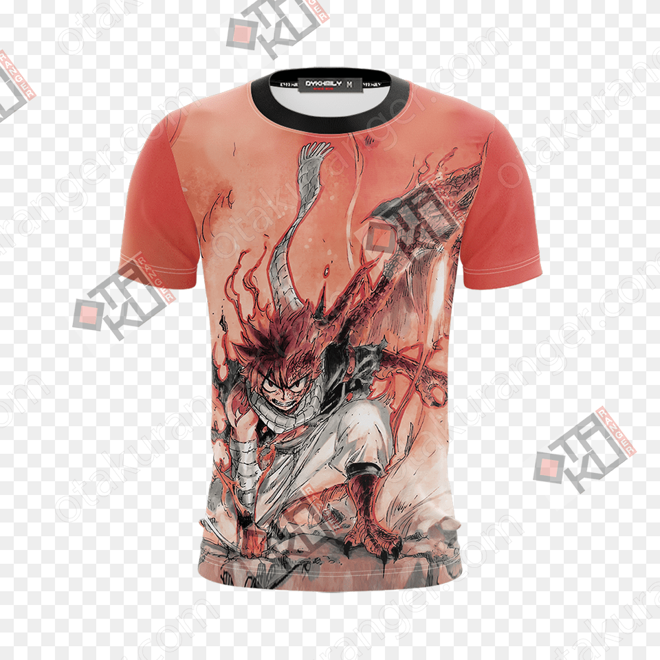 Dragon Cry Natsu Dragneel Unisex 3d T Shirt Jojo39s Bizarre Adventure Jotaro Shirt, Clothing, T-shirt, Adult, Male Png Image