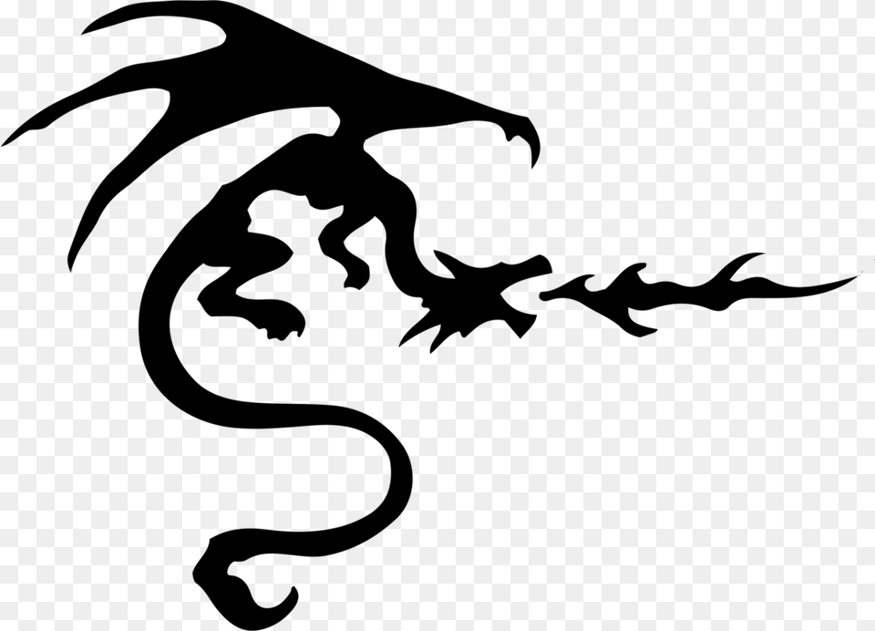Dragon Decal Tattoo Computer Icons Symbol, Gray Png