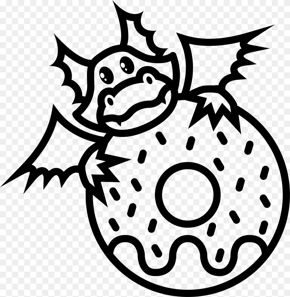 Dragon Donut, Gray Free Png Download