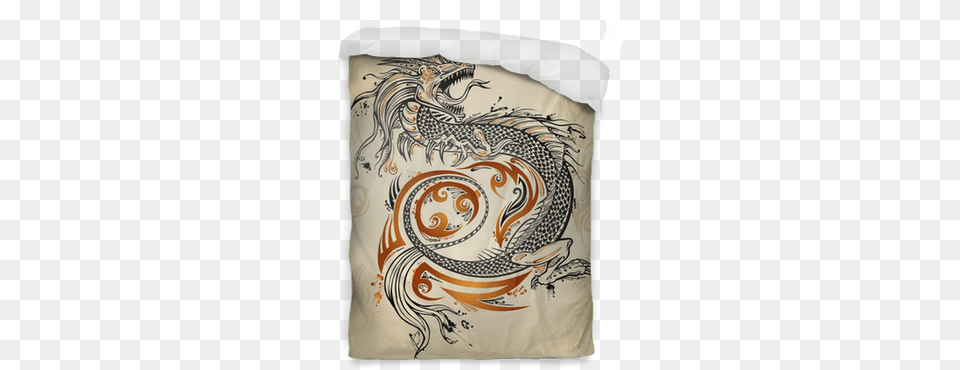Dragon Doodle Sketch Tattoo Icon Tribal Grunge Vector Dragon Japonais Tattoo Drawing Jambe, Cushion, Home Decor, Pillow, Art Free Png