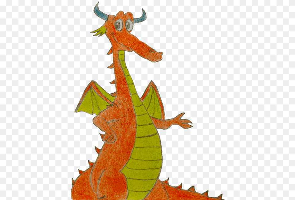 Dragon Draw Drawing Orange Red Green Eyes Dragon Desen Pt Copii, Animal, Dinosaur, Reptile Png
