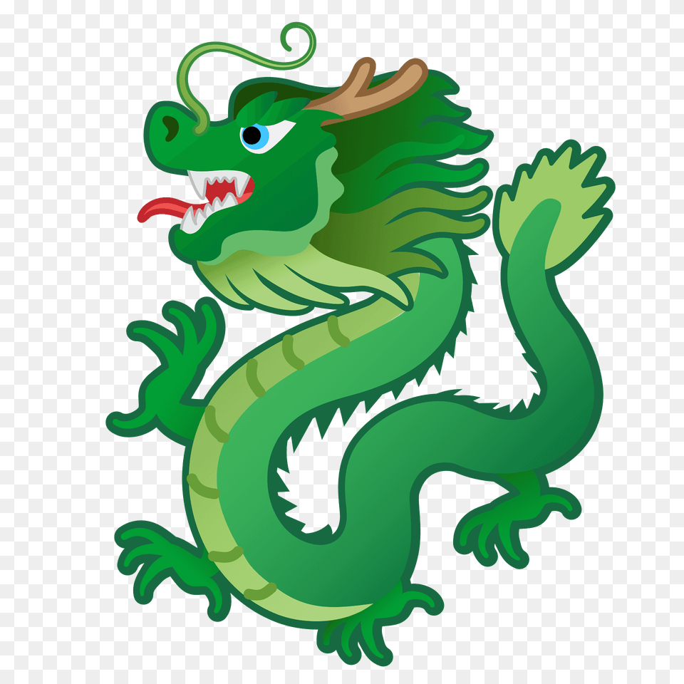 Dragon Emoji Clipart, Green Png Image