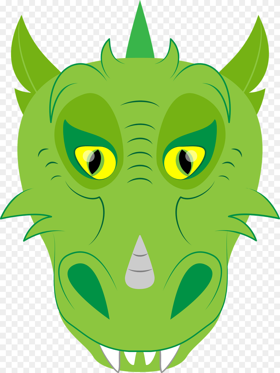 Dragon Face Clipart, Green, Animal, Fish, Sea Life Png Image