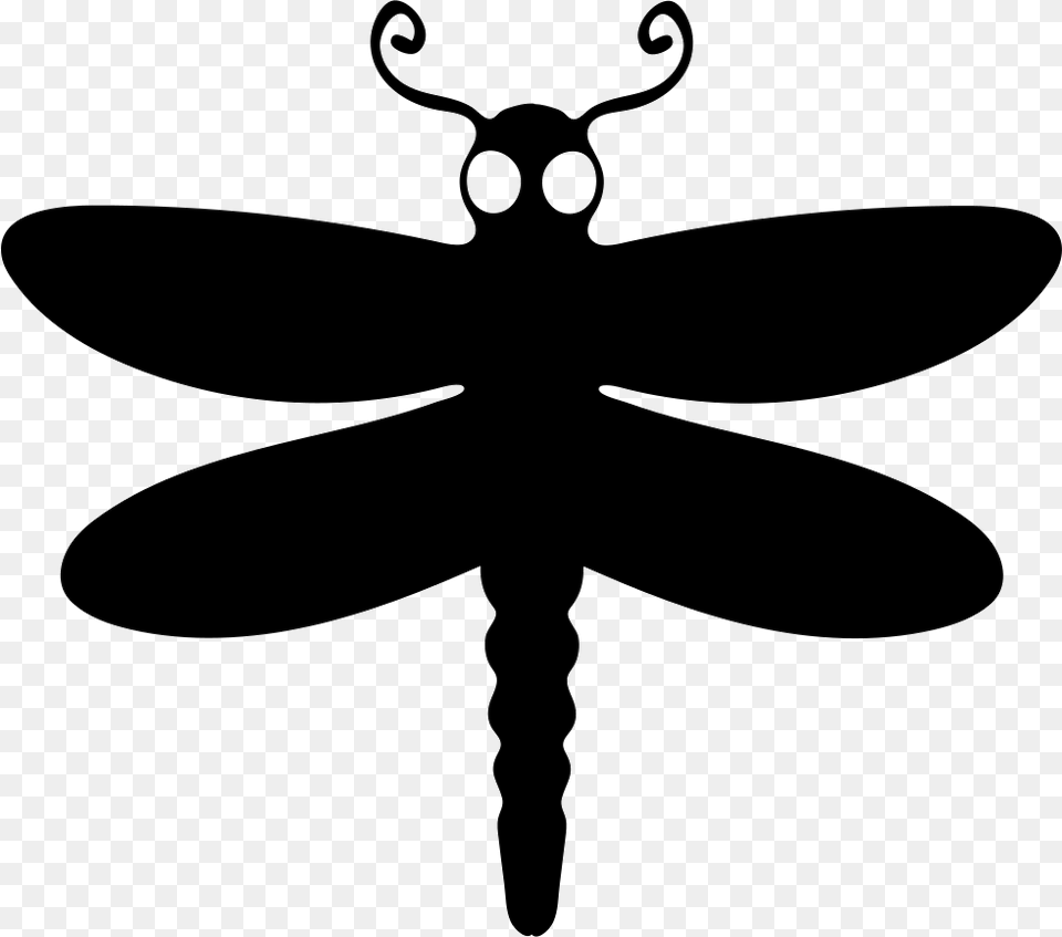 Dragon Fly Winged Animal Top View Clip Art, Silhouette, Stencil, Appliance, Ceiling Fan Free Png