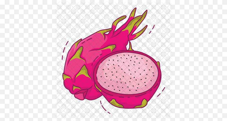 Dragon Fruit Icon Of Flat Style Dragon Fruit Illustration, Pattern, Racket, Purple, Clothing Png