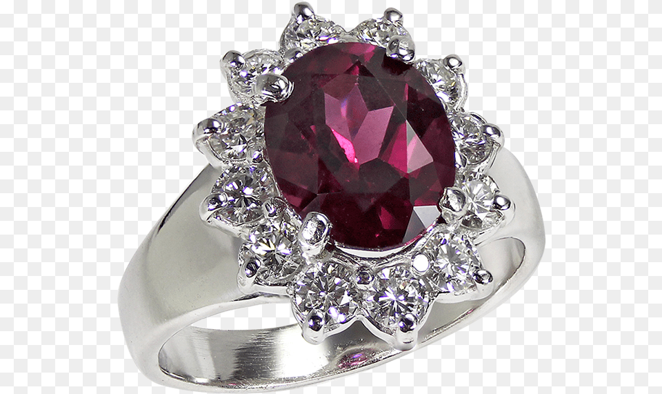 Dragon Fruit Rhodolite Garnet U0026 Diamond Ring Solid, Accessories, Gemstone, Jewelry, Amethyst Free Png Download