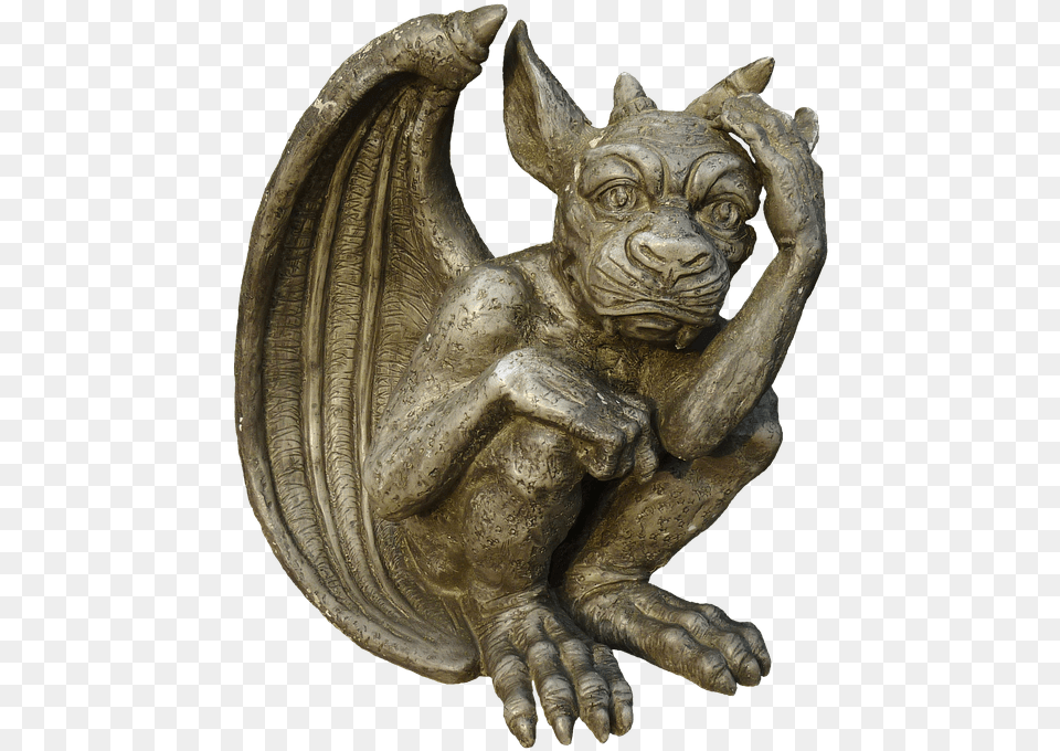 Dragon Gnome Gargoyle Fantasy Figure Gargola, Accessories, Art, Ornament, Statue Png Image