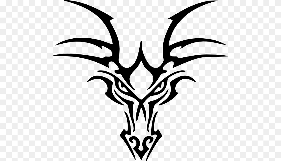 Dragon Head Clip Art, Stencil, Emblem, Symbol, Bow Free Transparent Png