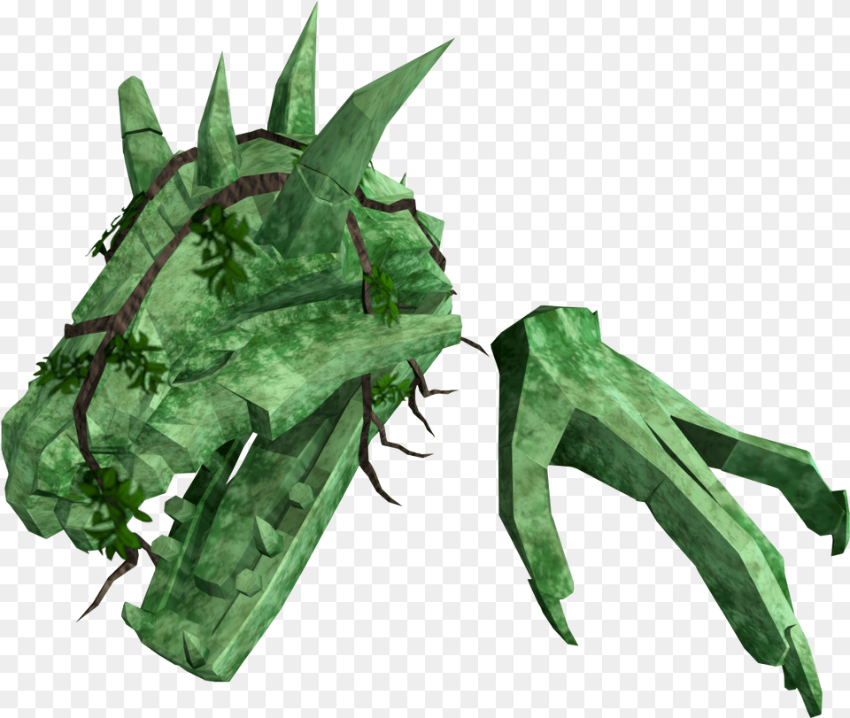 Dragon Head Curse Of The Black Stone The Runescape Wiki Stone Dragon Head Transparent, Green, Plant, Accessories, Art Free Png