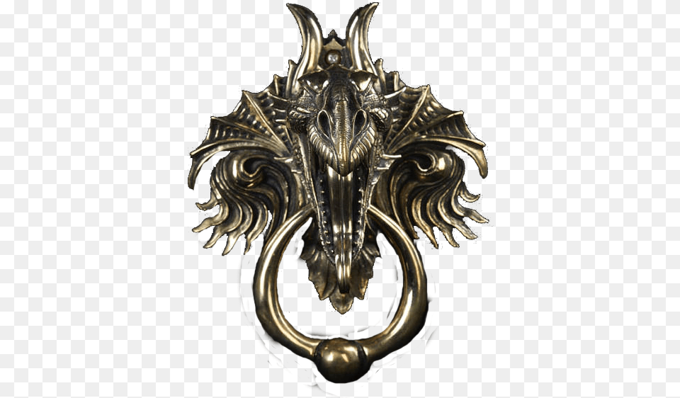 Dragon Head Door Knocker, Bronze, Handle, Chandelier, Lamp Free Transparent Png