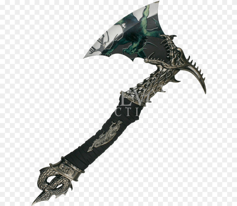 Dragon Head Fantasy Axe Projekte Fantasiewaffen Mittelalterliche, Sword, Weapon, Blade, Dagger Free Png Download