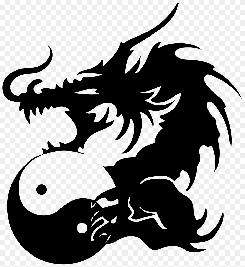 Dragon Holding Yin Yang Symbol, Animal, Fish, Sea Life, Shark Png Image