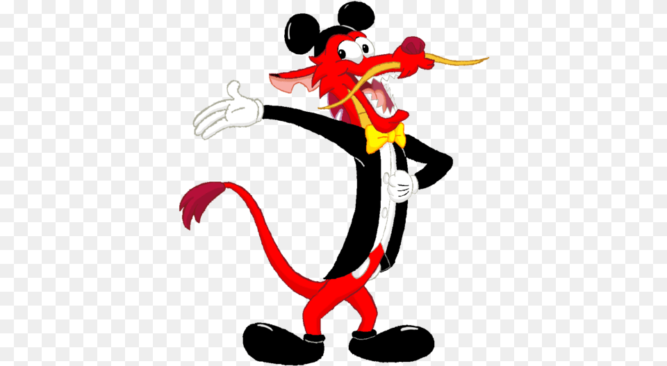 Dragon In Tuxedo Mushu Mickey Mouse, Electronics, Hardware, Animal, Fish Free Png