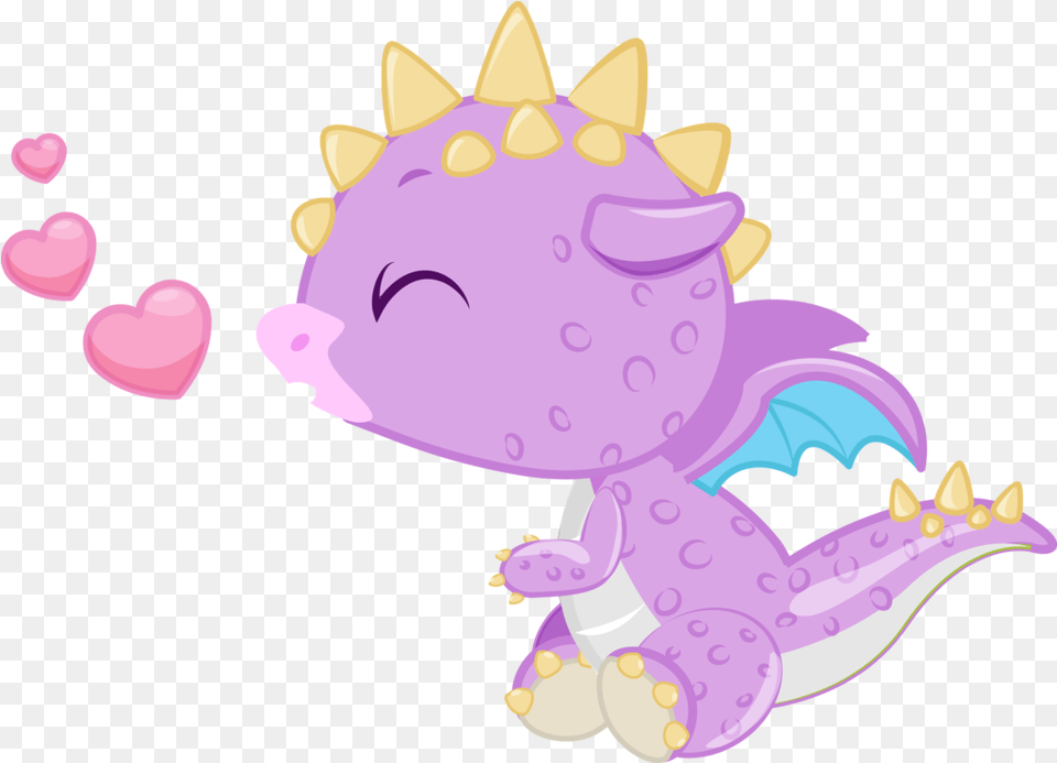 Dragon Kisses Cookie Cutter U2013 Sheyb Cute Baby Pink Dragon Clipart, Purple Free Transparent Png