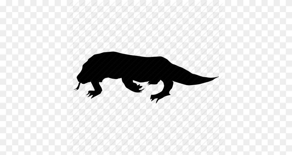 Dragon Komodo Icon, Silhouette, Animal, Mammal, Wildlife Png