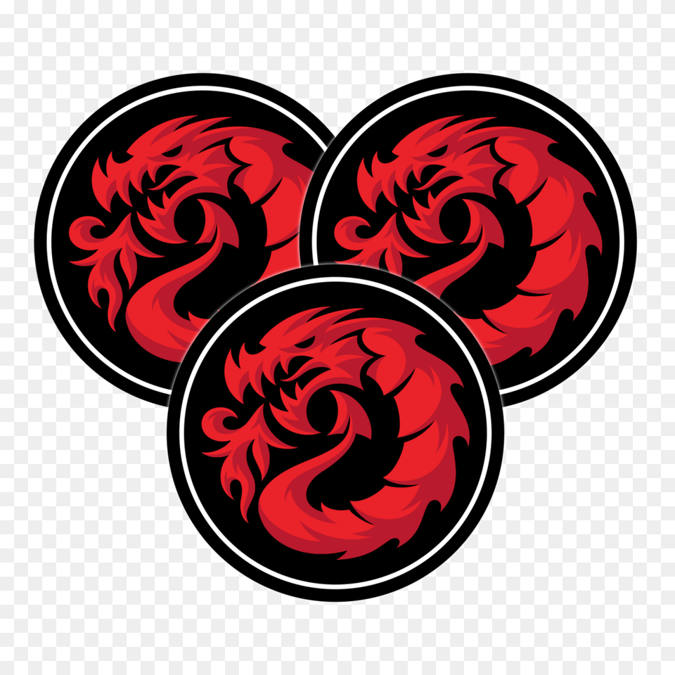 Dragon Logo 3 Pack Sticker Dragon Logo, Art, Graphics, Floral Design, Pattern Free Transparent Png