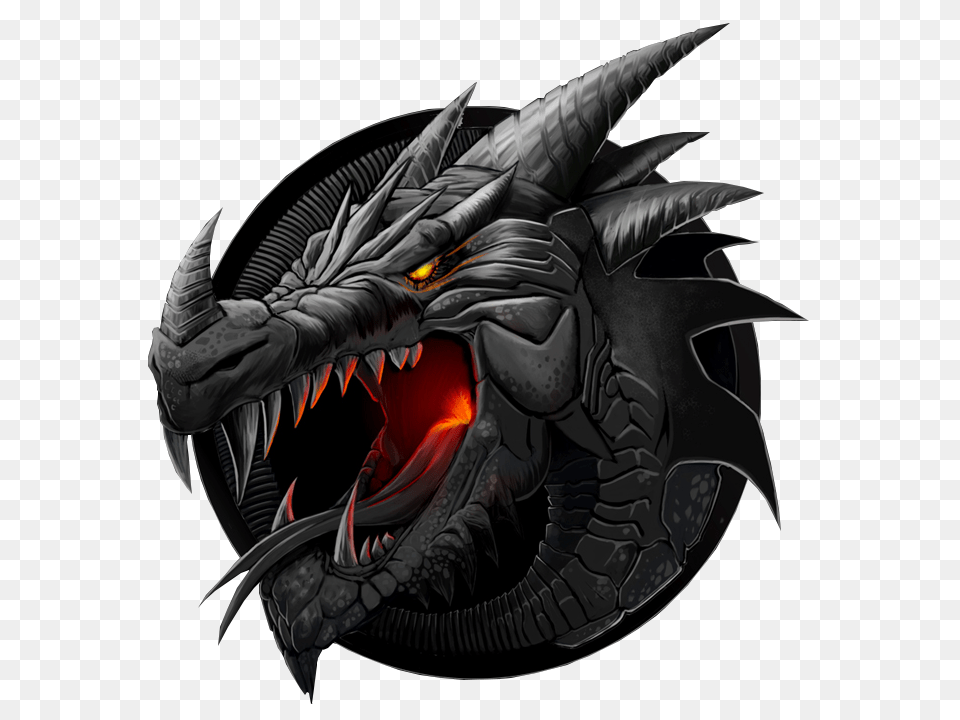 Dragon Logo Image Black Dragon Logo, Animal, Dinosaur, Reptile Free Png Download